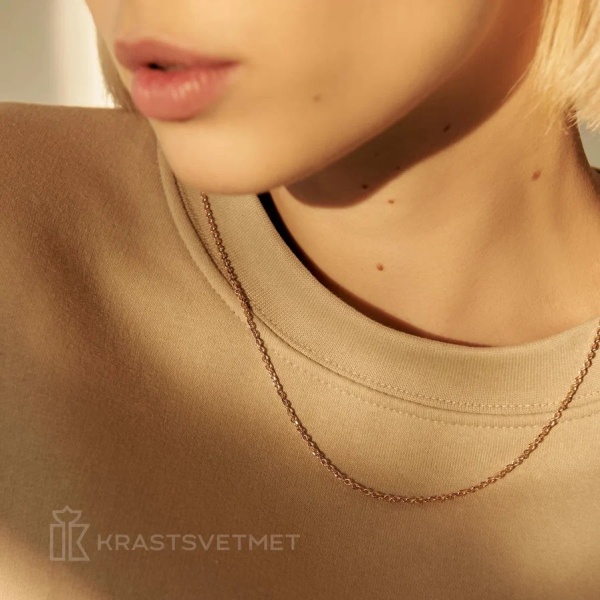 Цепь из красного золота 585, плетение «Якорь»